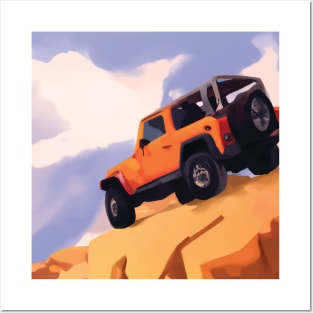 Jeep Wrangler offroading in Moab Posters and Art